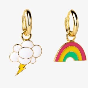 Yellow Owl Workshop Rainbow, Cloud Earrings, NWT